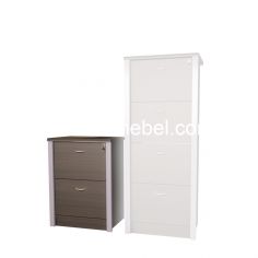 Filling Cabinet 2 Drawers - Orbitrend OSF-4802 / Brown Beech